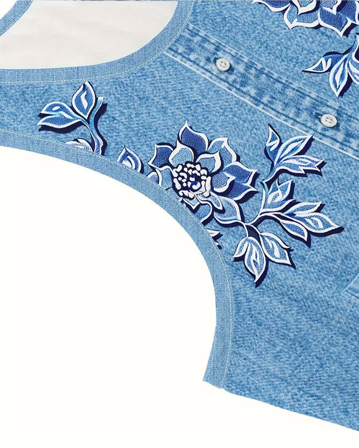 Women’s Dress | Sleeveless Floral Button