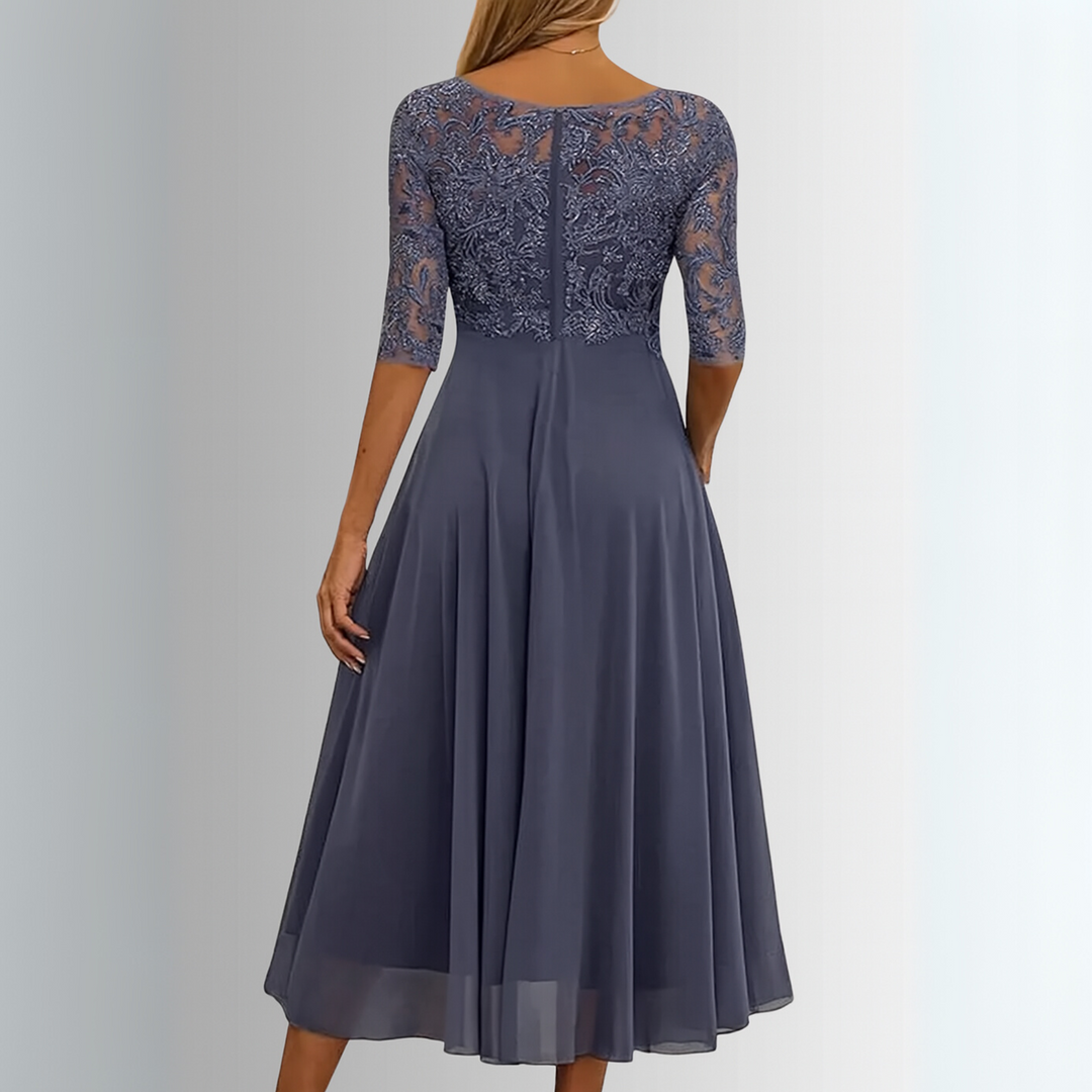 Women's Dress | Lace Top Detail Midi