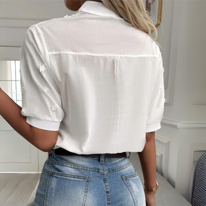 Women’s Blouse | Embroidered Short Sleeve