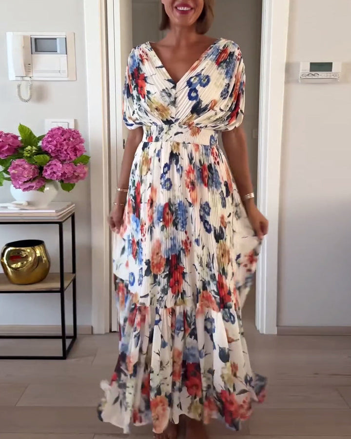 Women's Wedding Guest Maxi Dress | Floral V-Neck