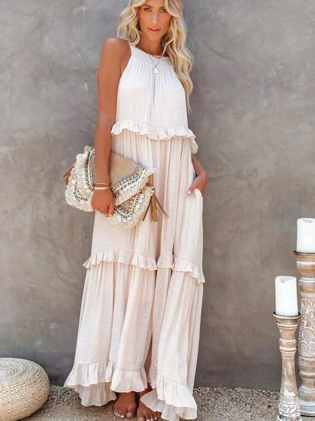 Women's Dress | Layered Tier Design Maxi