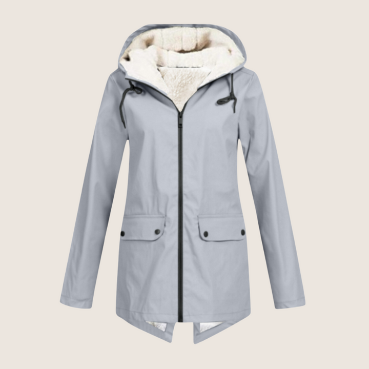 Women's Winter Jacket | Longline Hooded Flap Pockets