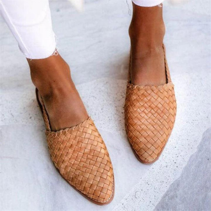 Loafers For Women | Woven Slingback Closed Toe