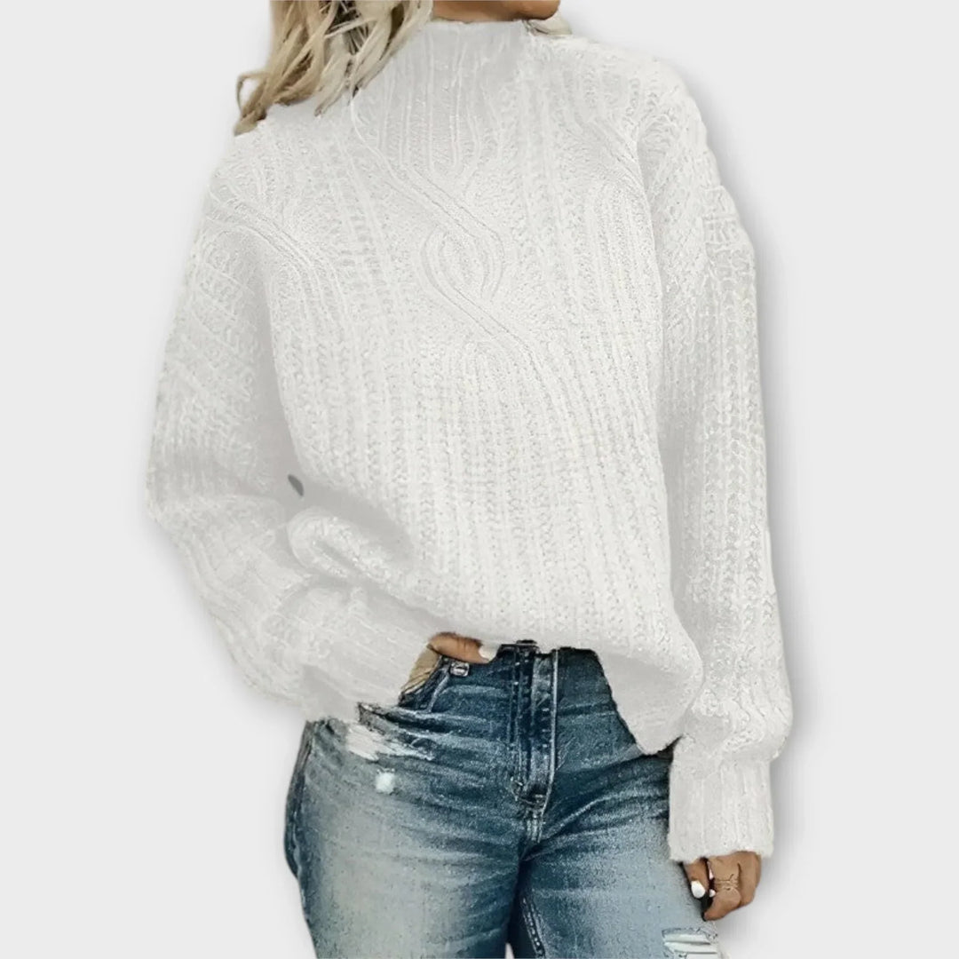Women's Sweater | High Neck Textured Knit
