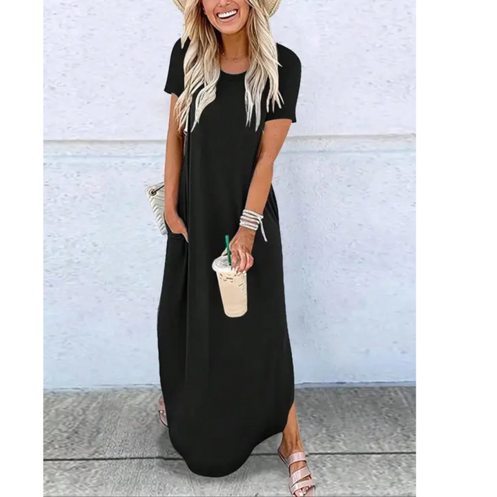 Women's Summer Dress | Round Neck Maxi