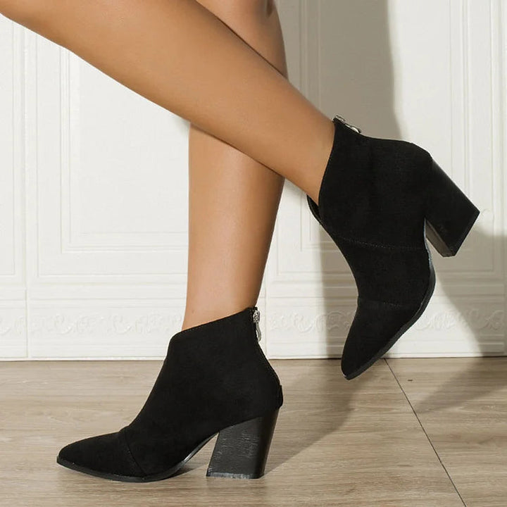 Boots for Women | Ankle-Height Block Heel