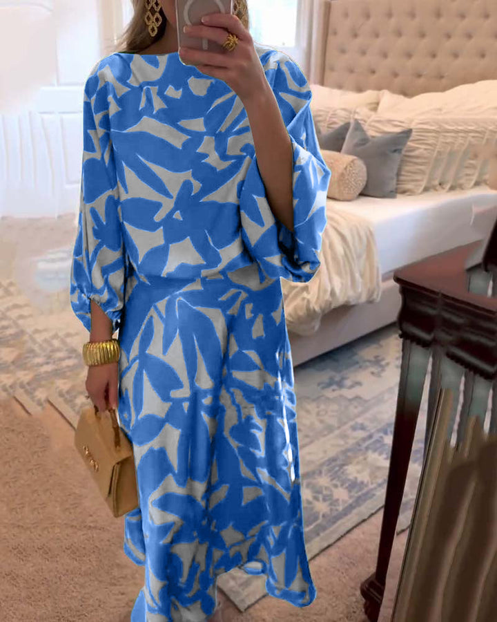 Women's Two-Piece Set  | Top and Midi Length Skirt