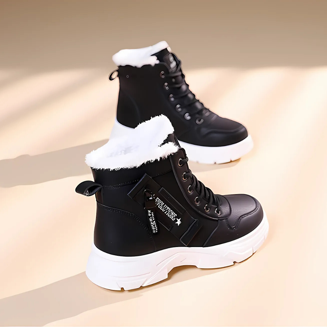 Boots for Women | Chunky Lace Up Zip Detail