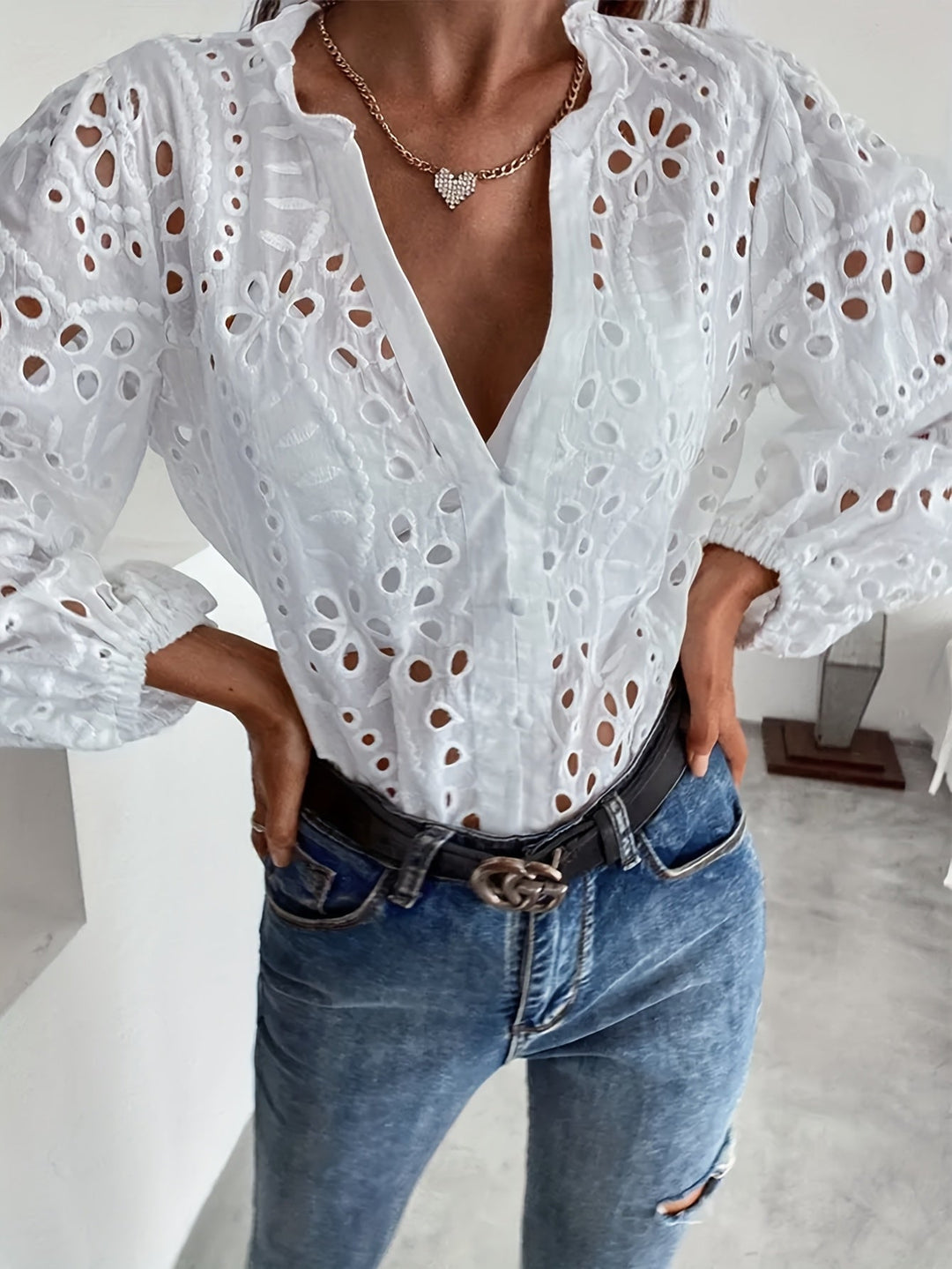 Women’s Blouse | Embroidered Long Sleeve