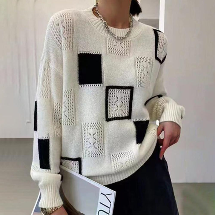 Women’s Sweater | Patchwork Crew Neck