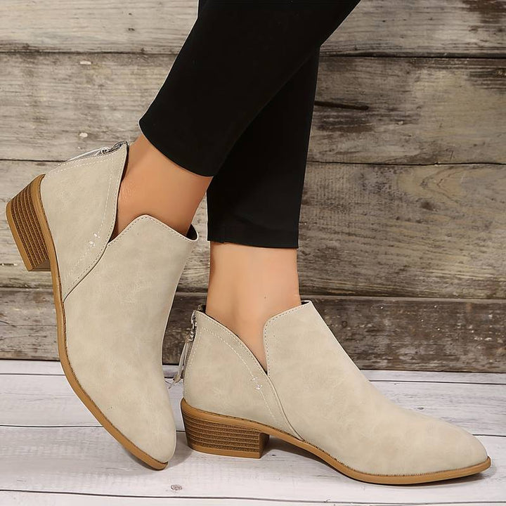 Boots for Women | Slip-On Low Heel Ankle Style