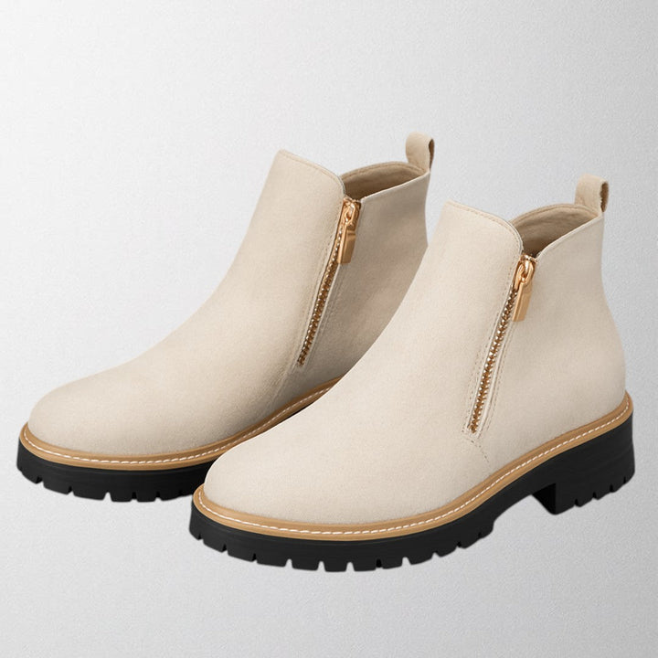 Boots For Women | Side Zipper Ankle Style With Chunky Sole
