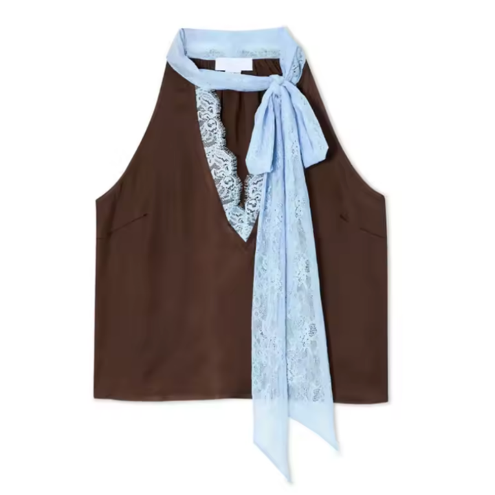 Women's Two-Piece Set | Halter with Scarf and Skirt