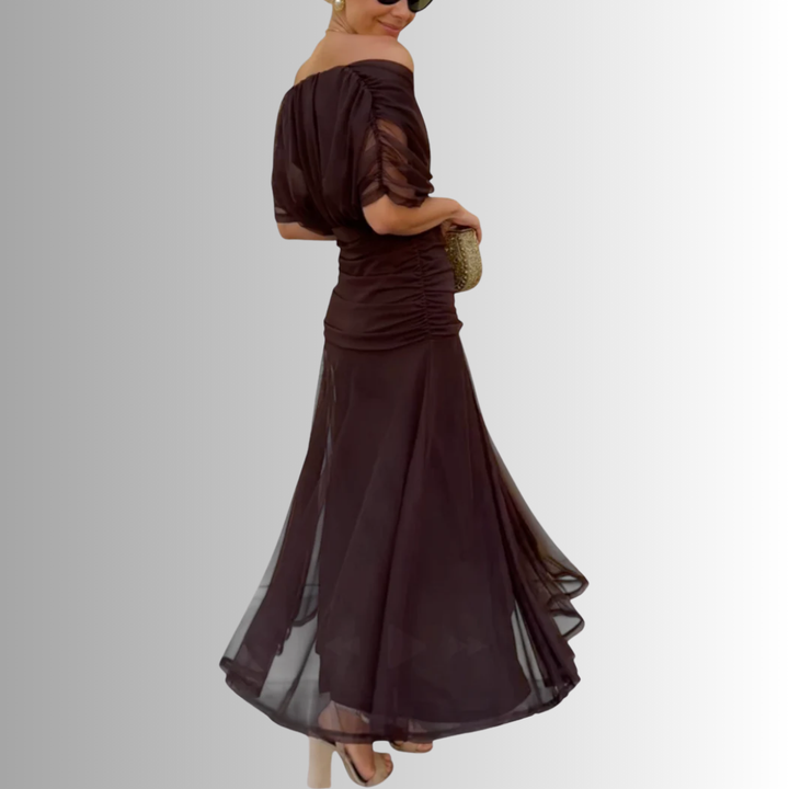 Women’s Dress | Draped V Neck Maxi