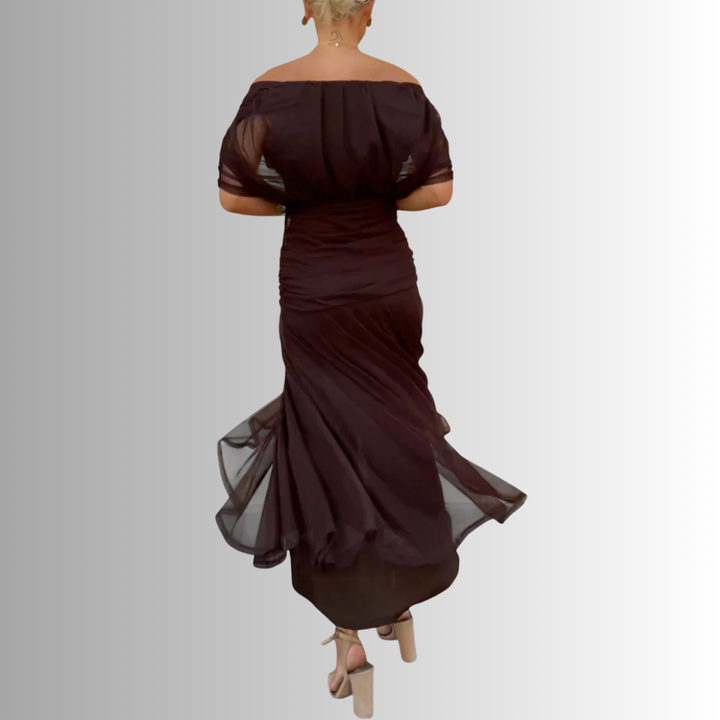 Women’s Dress | Draped V Neck Maxi