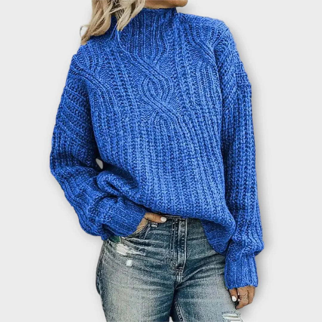 Women's Sweater | High Neck Textured Knit
