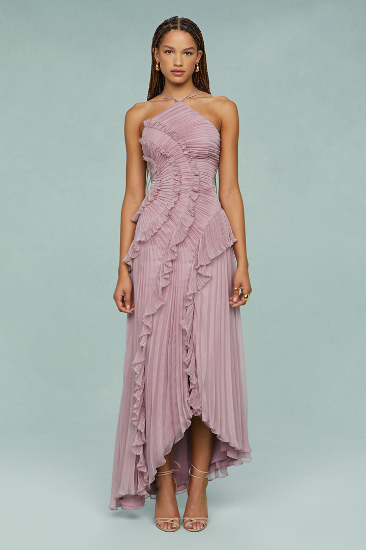 Women’s Dress | Halter Neck Pleated Maxi