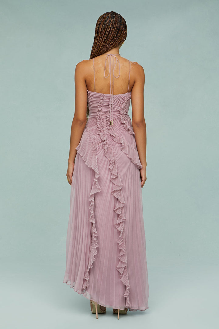 Women’s Dress | Halter Neck Pleated Maxi
