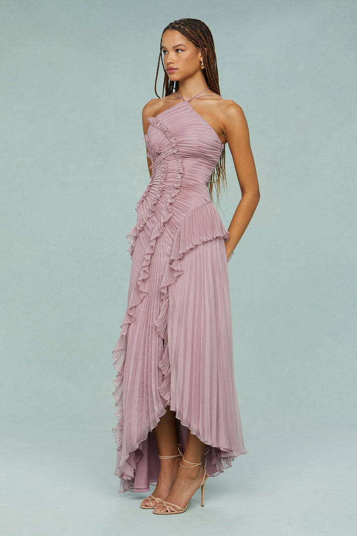 Women’s Dress | Halter Neck Pleated Maxi