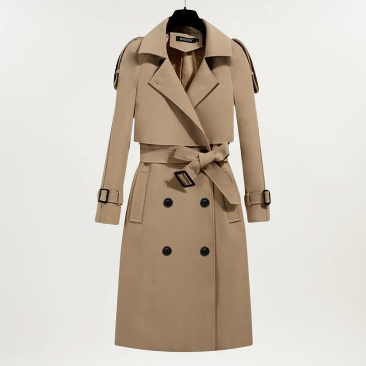 Women’s Trench Coat | Longline Belted Double