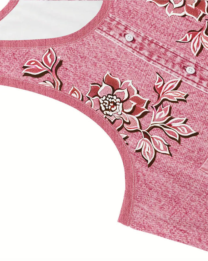 Women’s Dress | Sleeveless Floral Button