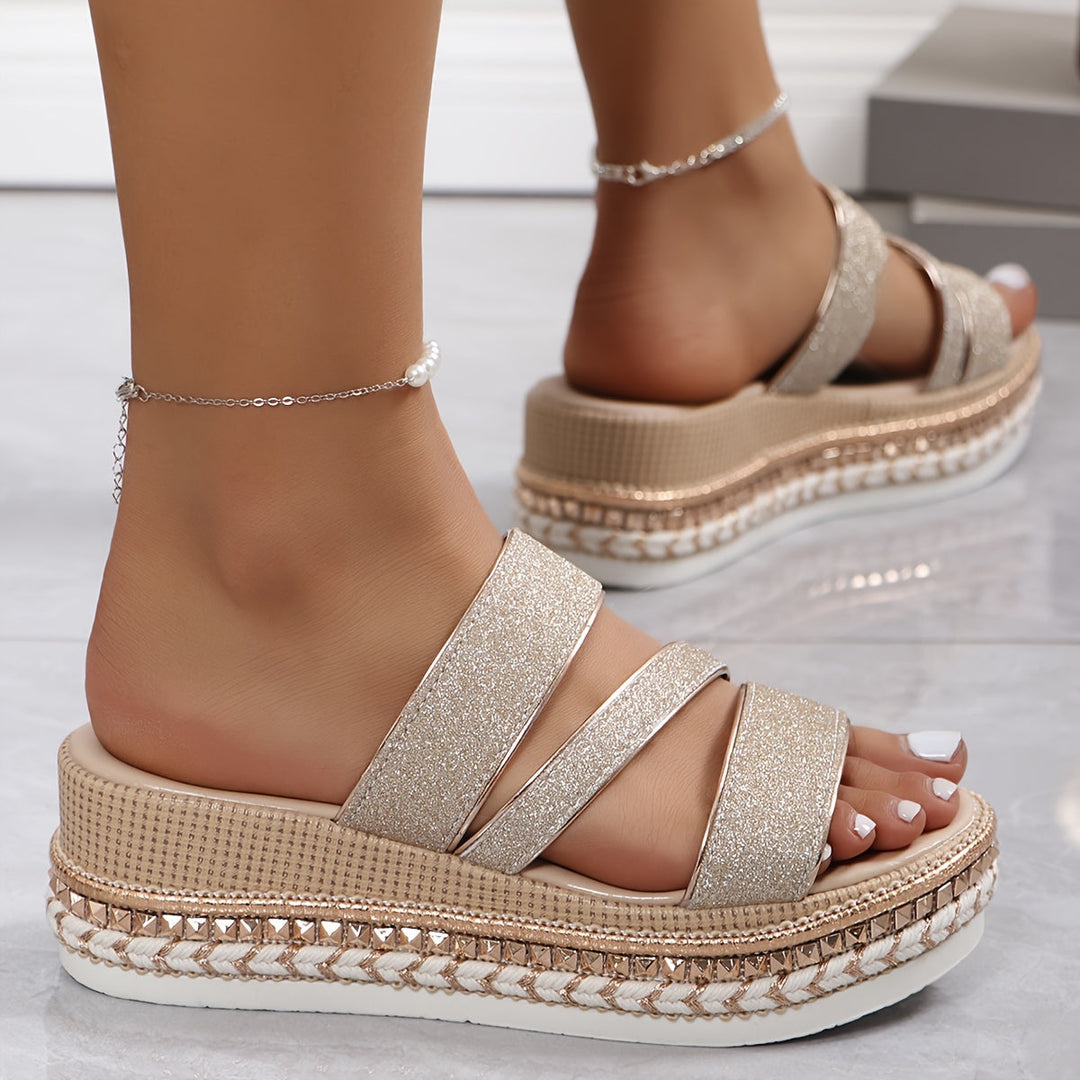 Heels For Women | Multi Strap Platform Sole Design