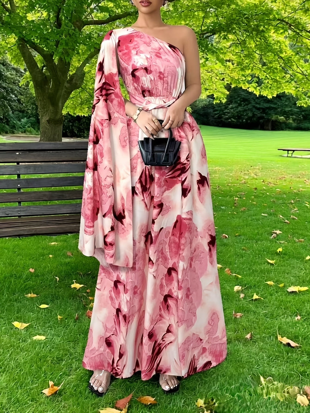 Women's Wedding Guest Maxi Dress | One-Shoulder