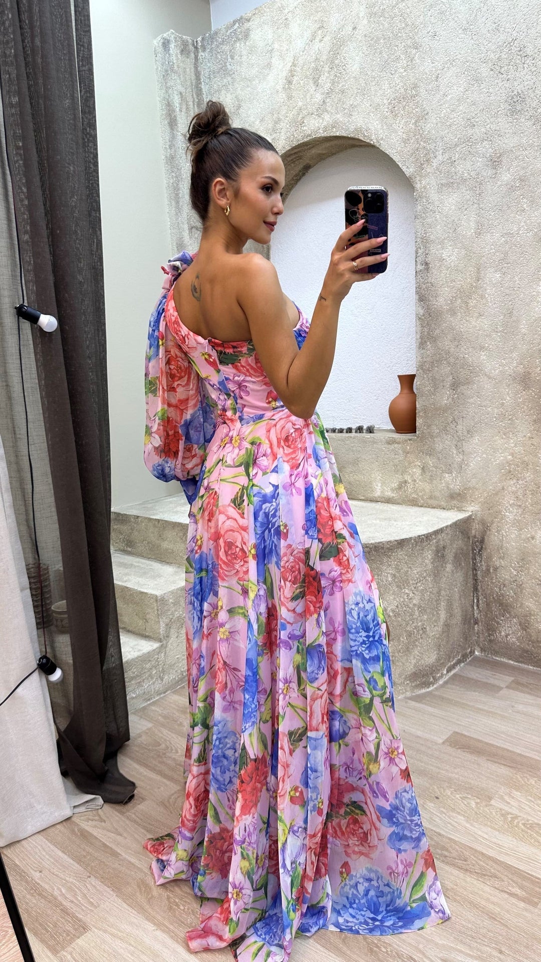 Women’s Dress | One Shoulder Floral Split Maxi