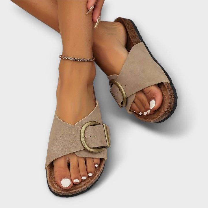 Sandals For Women | Open Toe Slide With Wide Single-band