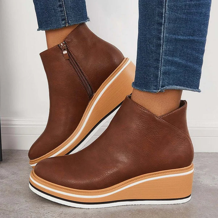 Boots For Women | Closed Toe Wedge Design