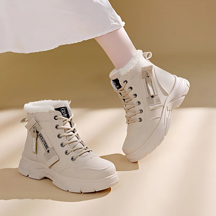 Boots for Women | Chunky Lace Up Zip Detail