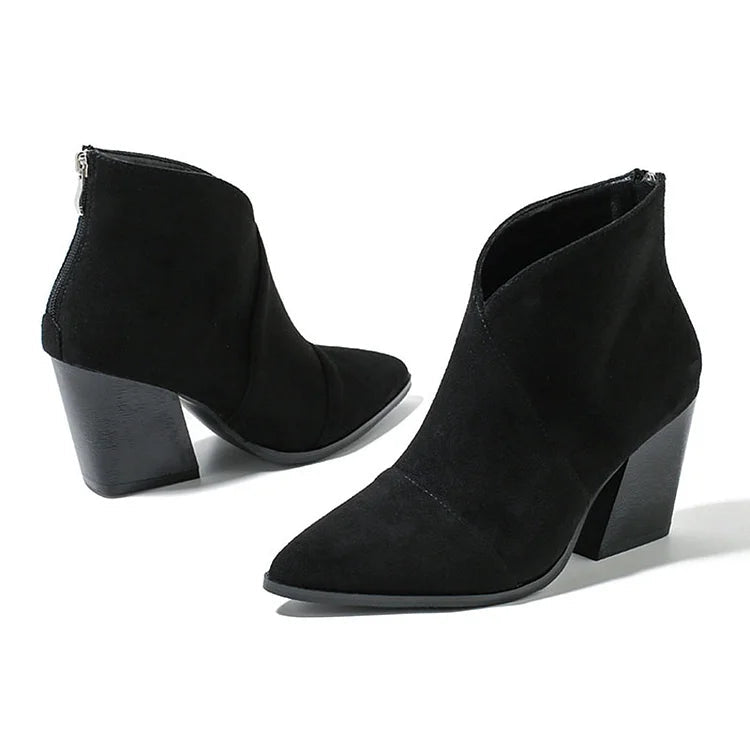 Boots for Women | Ankle-Height Block Heel