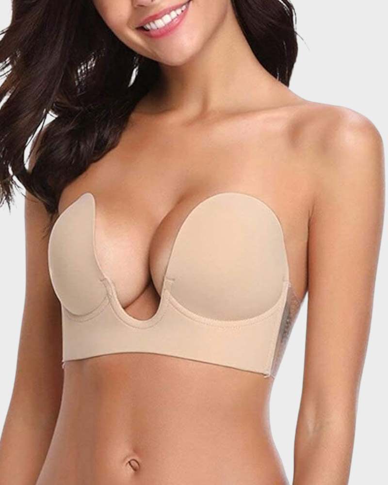 Women's Push-Up Plunge Bra | Deep U-Shaped Seamless Design