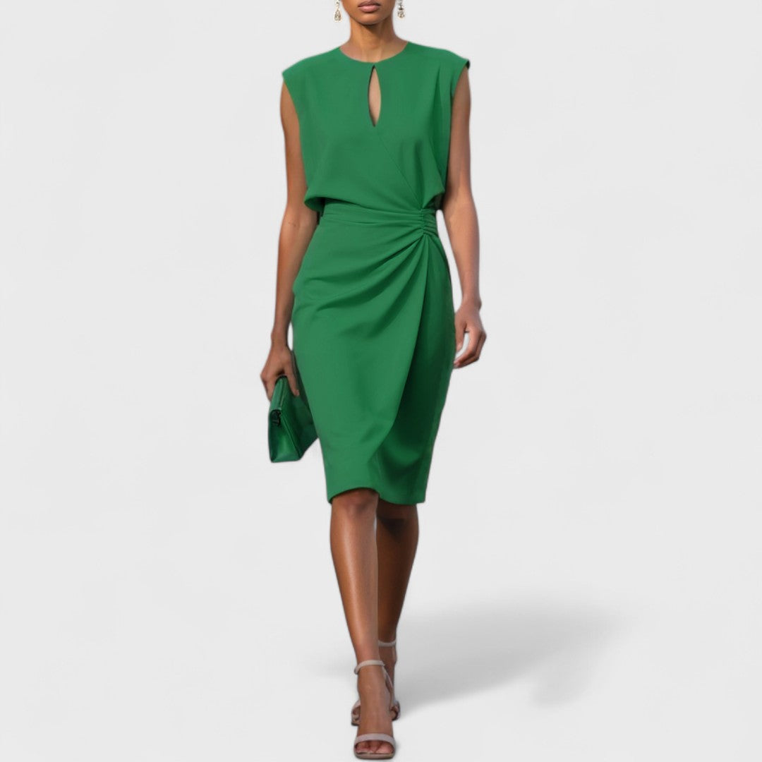 Women’s Dress | Sleeveless Midi with Keyhole