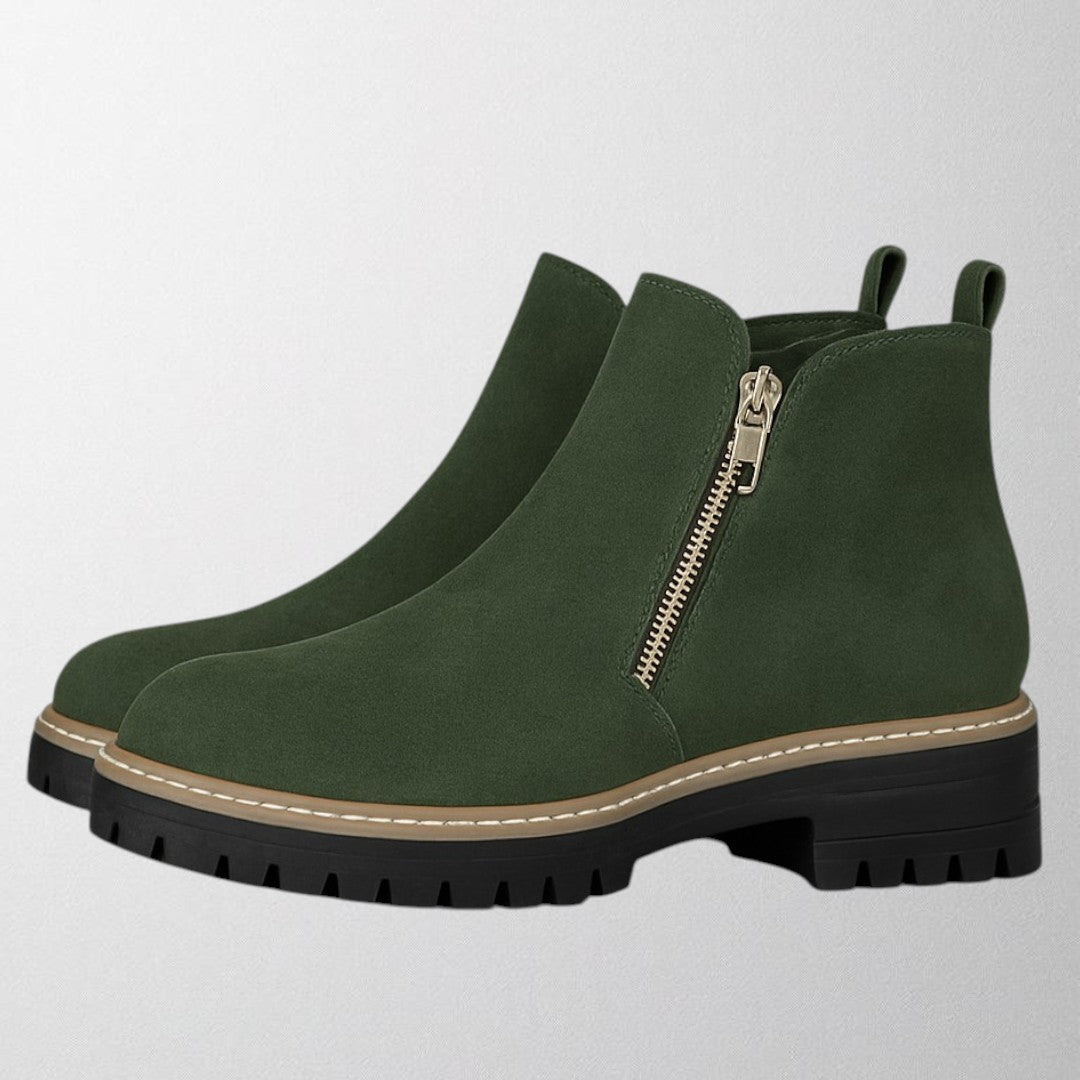 Boots For Women | Side Zipper Ankle Style With Chunky Sole