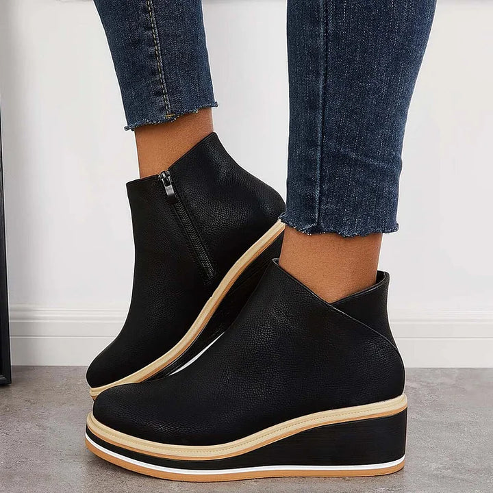 Boots For Women | Closed Toe Wedge Design