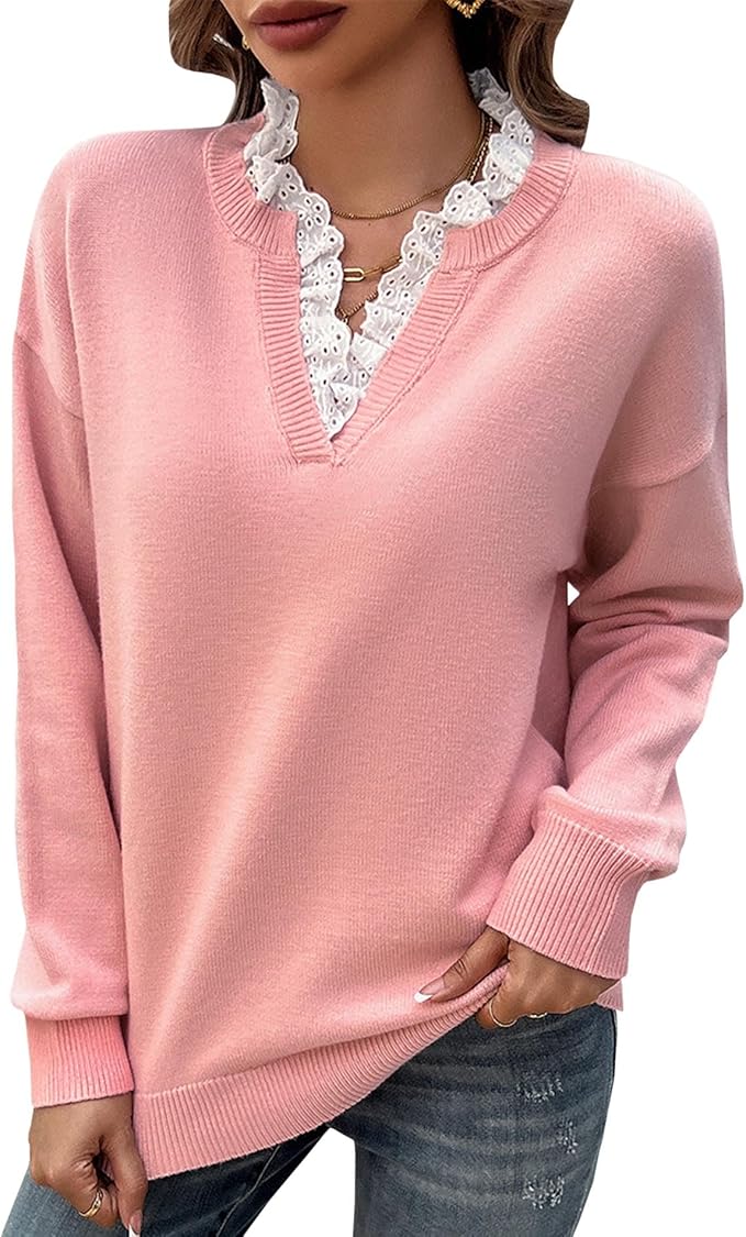 Women’s Sweater | V-Neck Long Sleeve