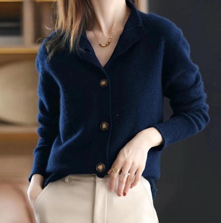 Women's Cardigan | Structured Collar Shape