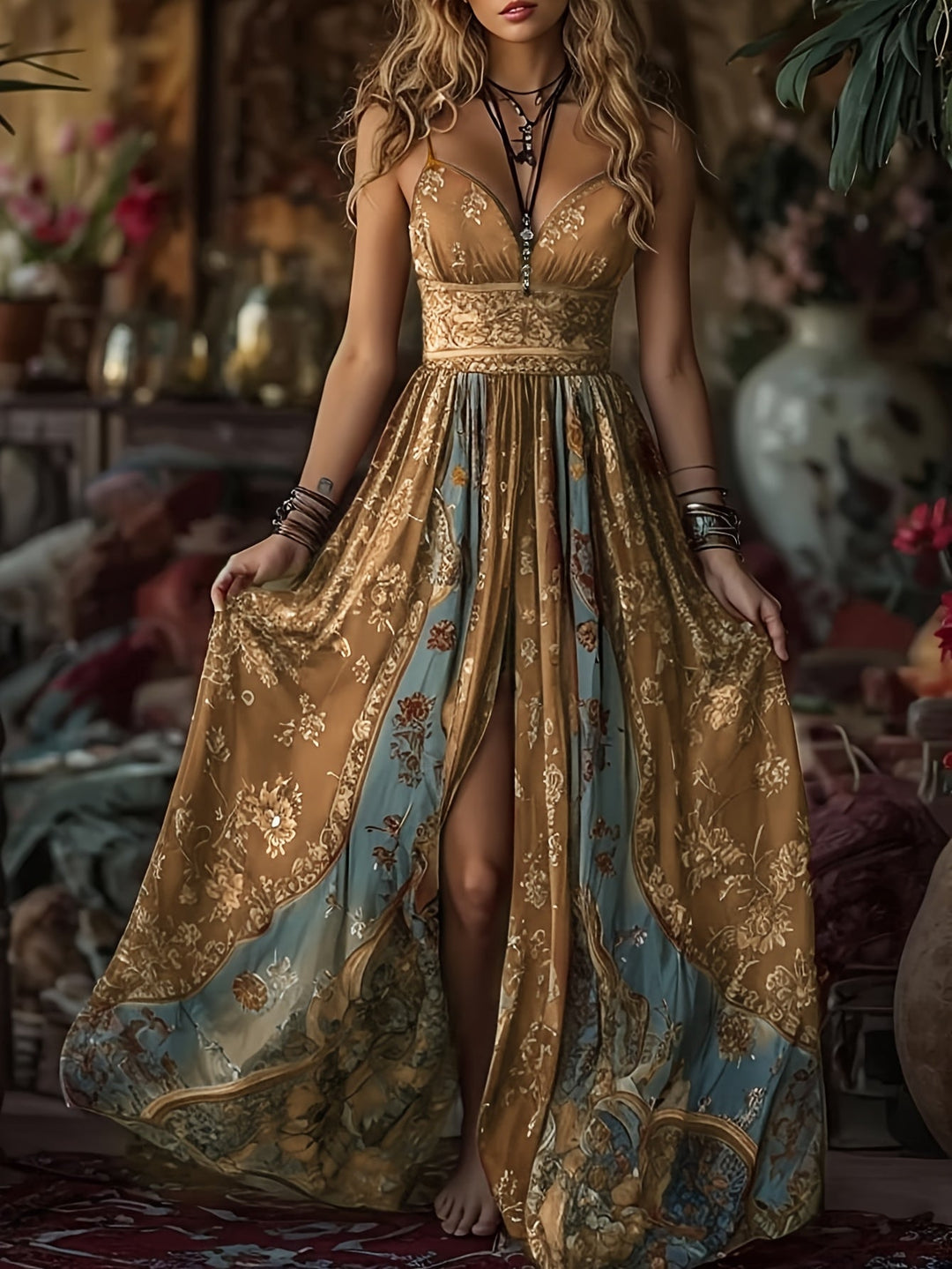 Women's Boho Maxi Dress | Beach Floral