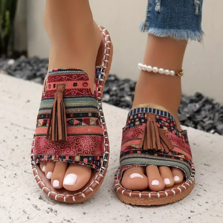 Sandals For Women | Open Toe Tassel Slide