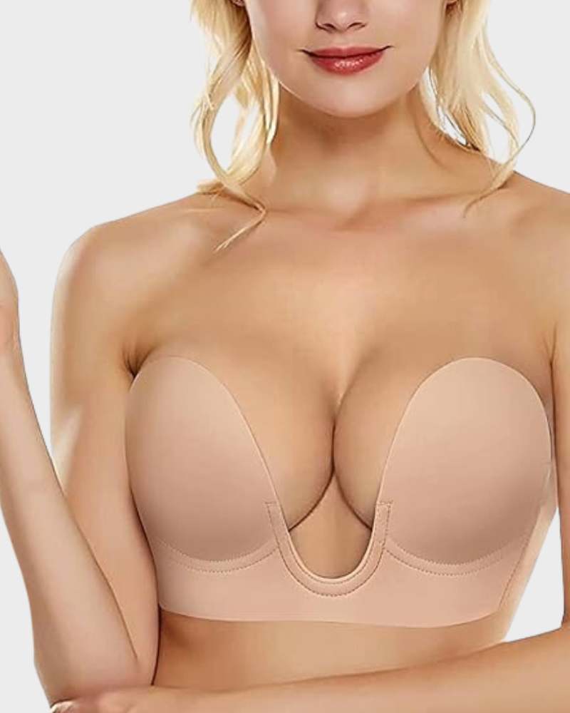 Women's Push-Up Plunge Bra | Deep U-Shaped Seamless Design