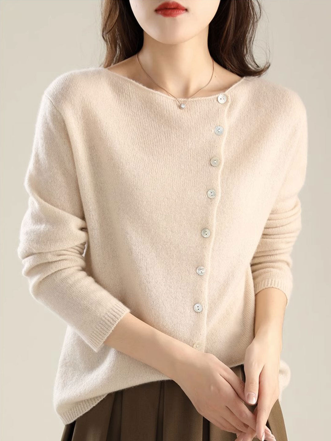 Women's Cardigan |  V-Neck Button Closure