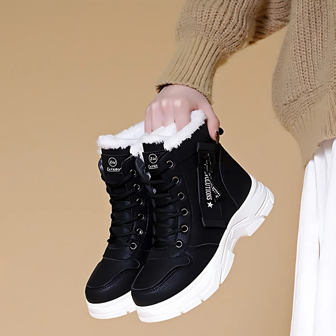 Boots for Women | Chunky Lace Up Zip Detail