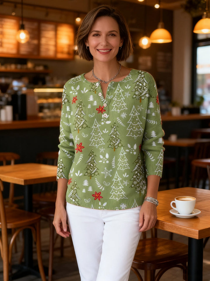 Women's Blouse | Holiday Print