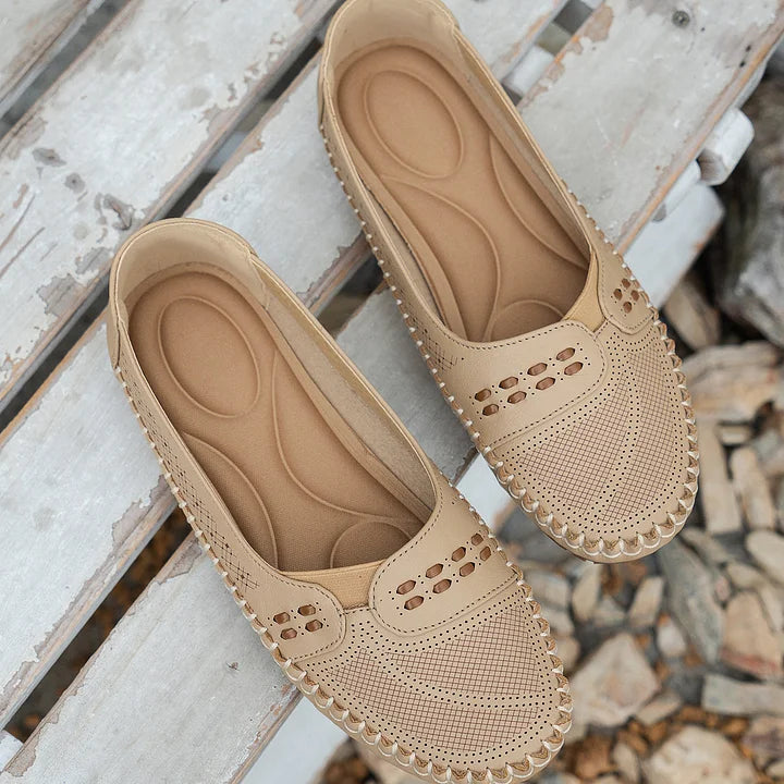 Loafers For Women | Perforated Closed Toe Slip-On