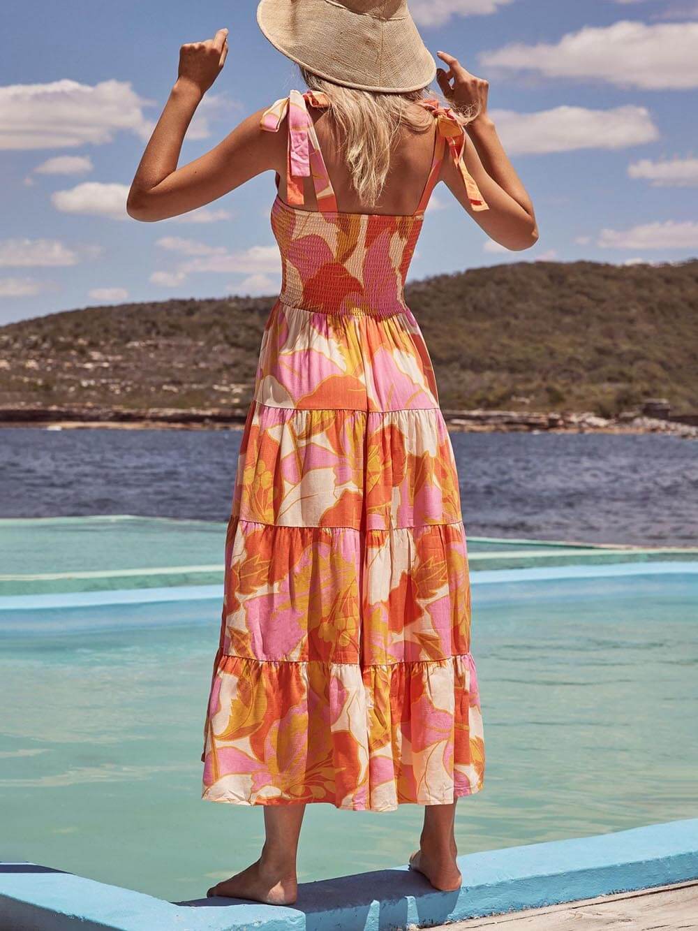 Women's Midi Sundress | Halter Sleeveless