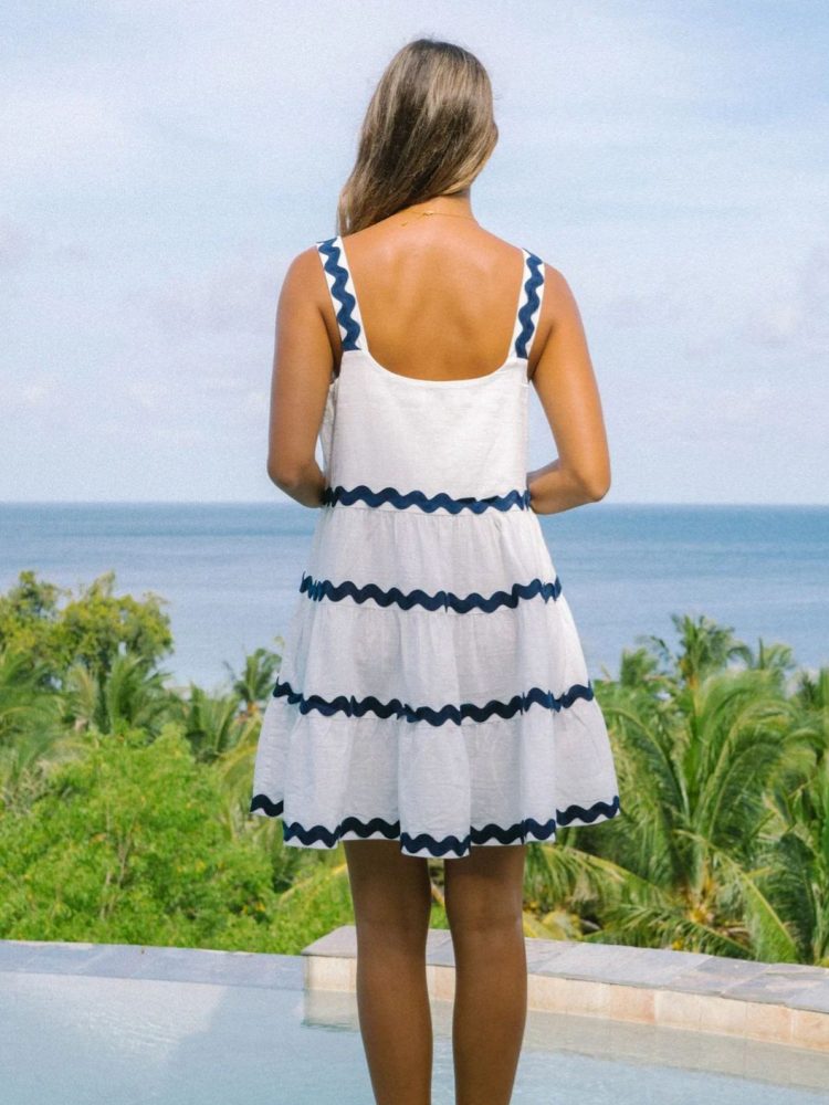 Women's Mini Sundress | Tiered Square Neck