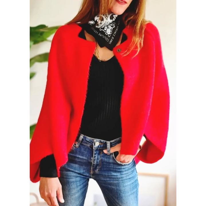 Women's Coat | Open Front Structured Collar