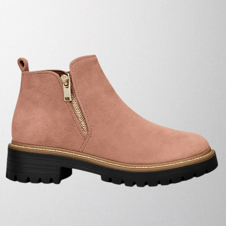Boots For Women | Side Zipper Ankle Style With Chunky Sole