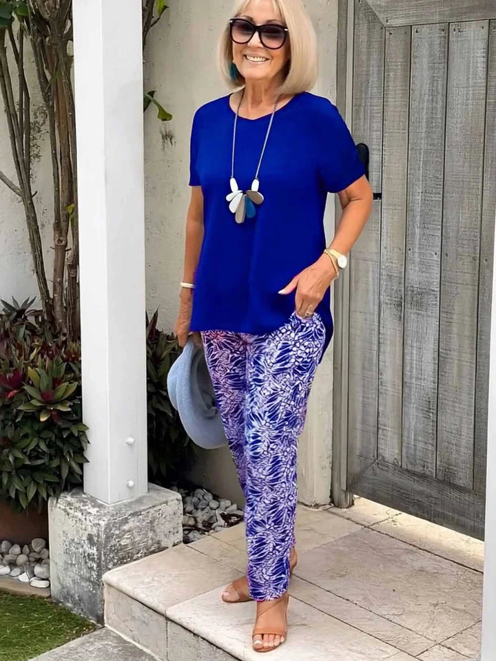 Women's Coastal Set | Matching Outfit With Patterned Bottom
